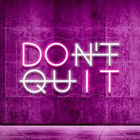 Urban Outfitters Other - DON'T QUIT/DO IT Pink Cute Neon Sign Light Gym/Work Space/Man Cave/Dorm Decor